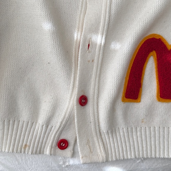 Vintage McDonald’s Cardigan Sweater Rare Size L - Picture 4 of 5